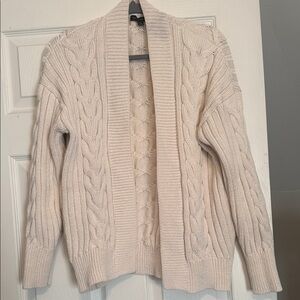 Banana Republic Cream Cable Knit Cardigan